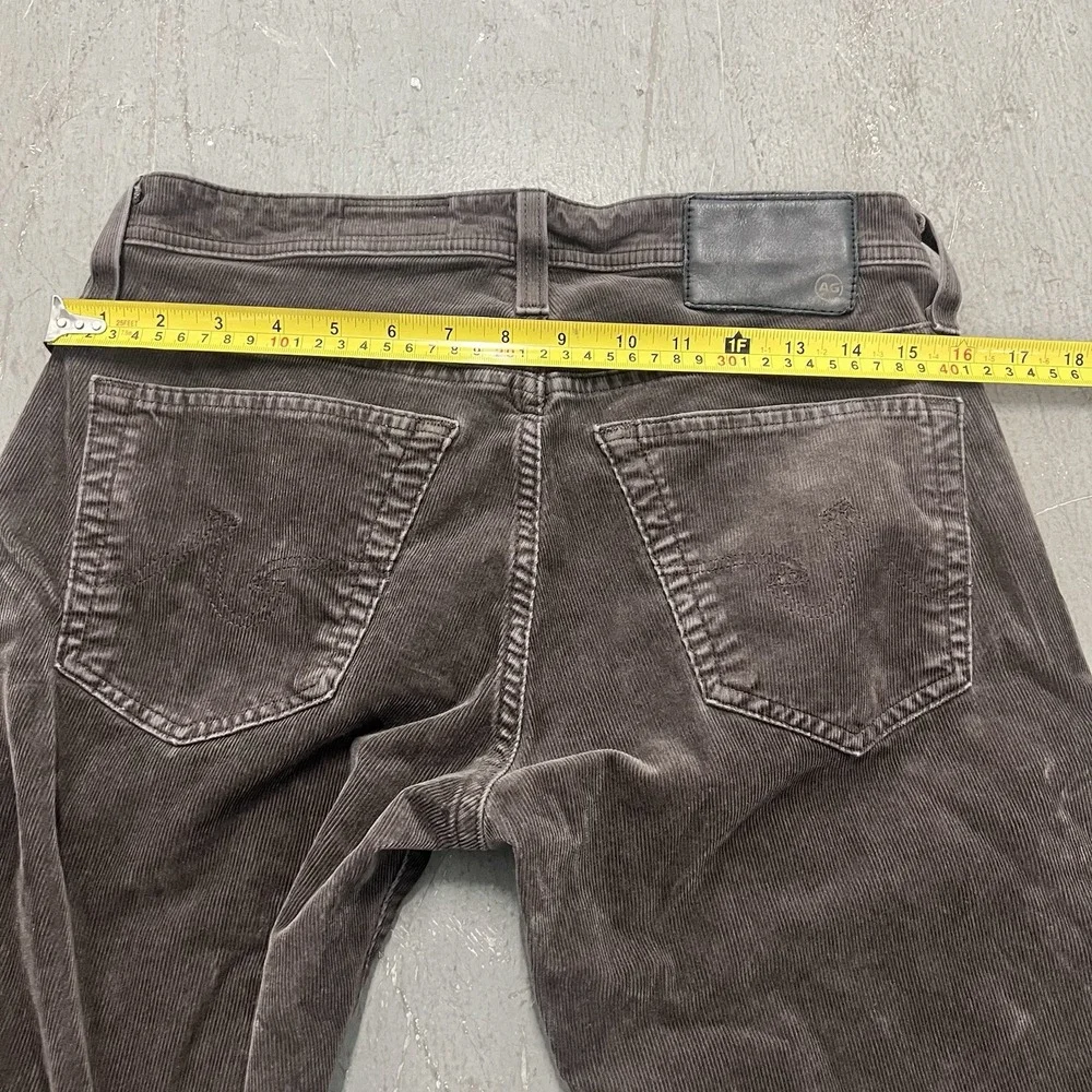 AG Adriano Goldschmied Tellis Corduroy Pants Women's 32x30 Slim Fit Brown Casual